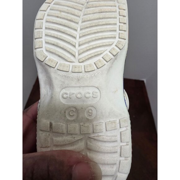 CROCS Classic Clogs Kids Multicolor Psychedelic Swirl Pattern Comfort Shoes Size - Picture 9 of 10